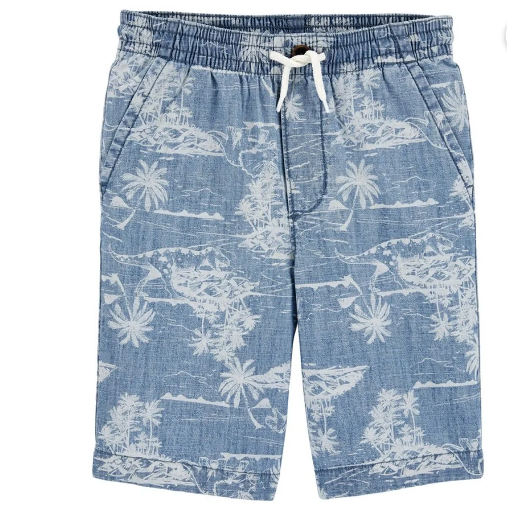 Oshkosh Pull on Tropical Print Shorts Blue Size 6